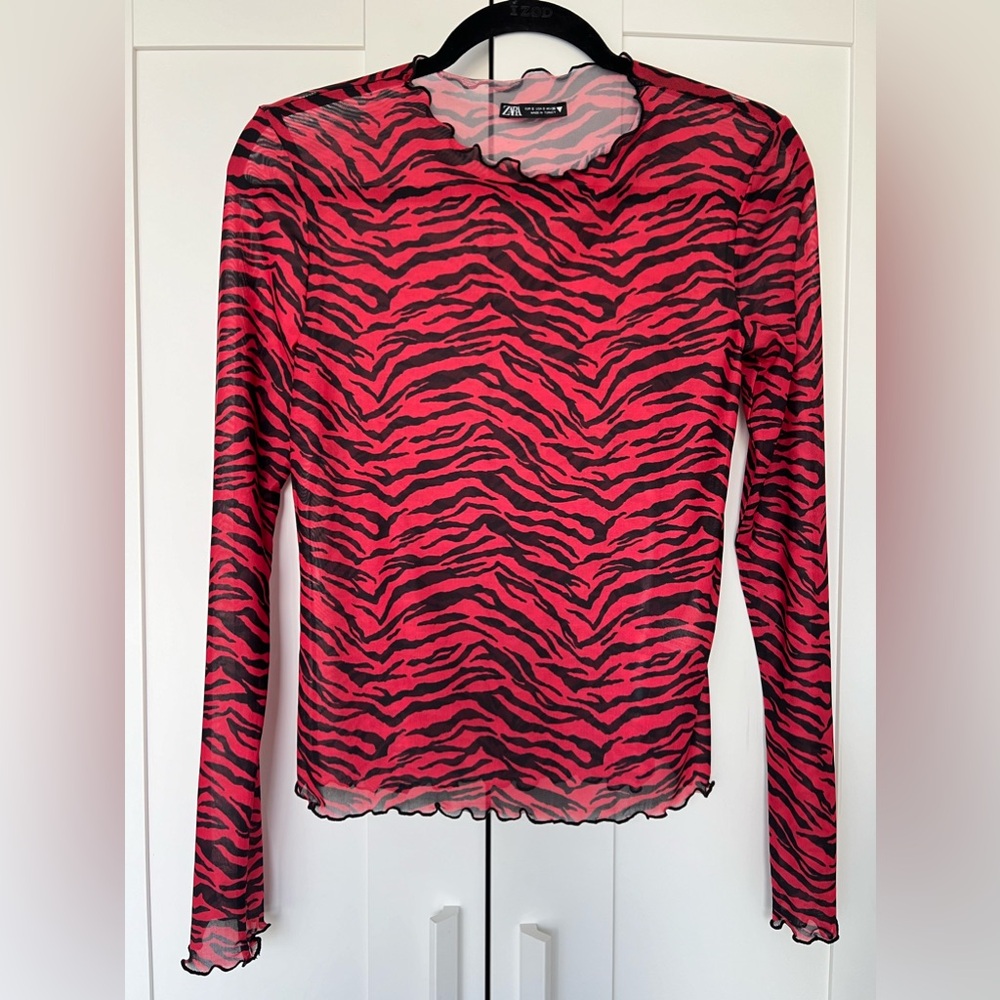 Zara sheer top, S